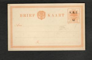 Unused Orange Free State, South Africa. BRIEF KAART postal stationary