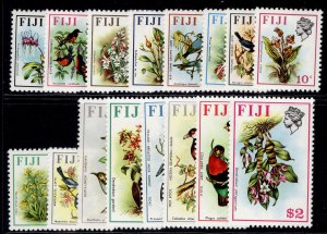 FIJI QEII SG435-450, 1971-72 Birds & flowers set, NH MINT. Cat £40.