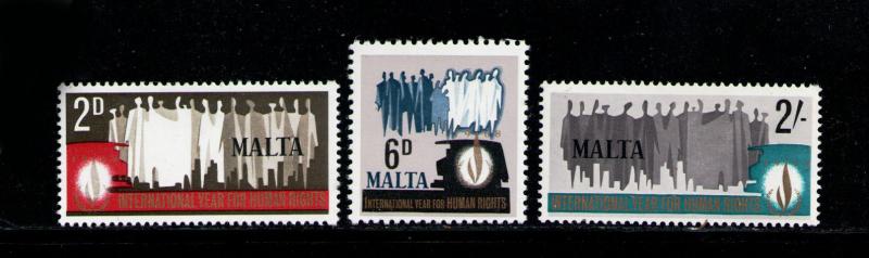 MALTA 1968 MNH SC.381/383 Human Rights