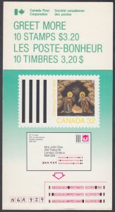 Canada - #BK99 Christmas Greet More Booklet (1225,1225a) - MNH