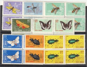 Romania STAMPS 1964 Insects butterfly bugs MNH POST BLOCK