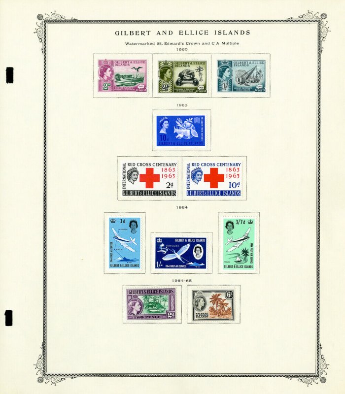 Gilbert & Ellice Mint 1930s to 1970s Clean Stamp Collection