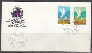 Iceland Scott B23-4 FDC - Arctic Terns