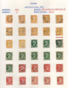 Canada QV 1870 Heads Study used collection to 10d - 2 pages WS33180(L)