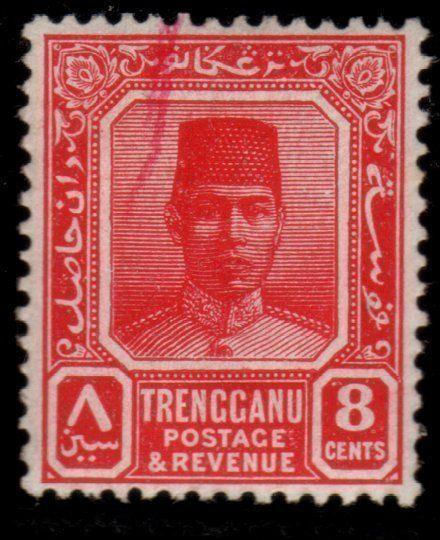 MALAYA TRENGGANU UNISSUED 1941 8c Rose mint, variety.......................48853