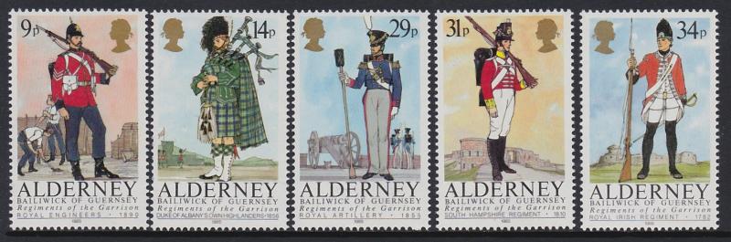 23-27 Alderney 1985 Uniforms MNH