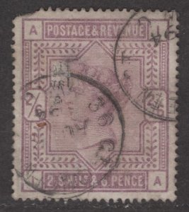 Great Britain Sc#96 used, VF, missing upper left corner Cv. $165