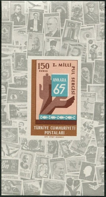 Turkey 1670-1674, MNH. Mi 1966-1969,Bl.11. ANKARA-1965. Castle,Archer,Wrestlers.