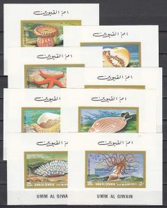 Umm Al Qiwain, Mi cat. 682-689 C. Marine Life values as Deluxe s/sheets. ^