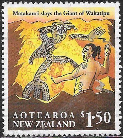 New Zealand 1223 Used - ‭‭Maori Myths - ‭Matakauri Slays Giant of Wakatipu