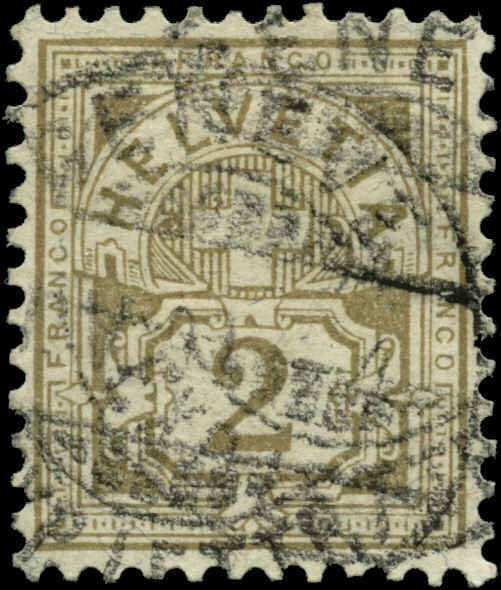 Switzerland Scott #69a Used  Watermark Type I