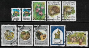 Uzbekistan Small Collection of Used Stamps (002)