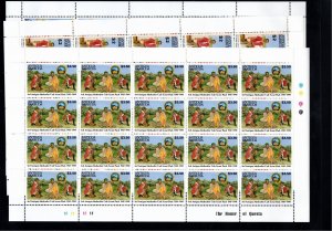 Antigua & Barbuda 1991 Sc 1489-91 MNH Commemorative Perforate Sheetlets of 20