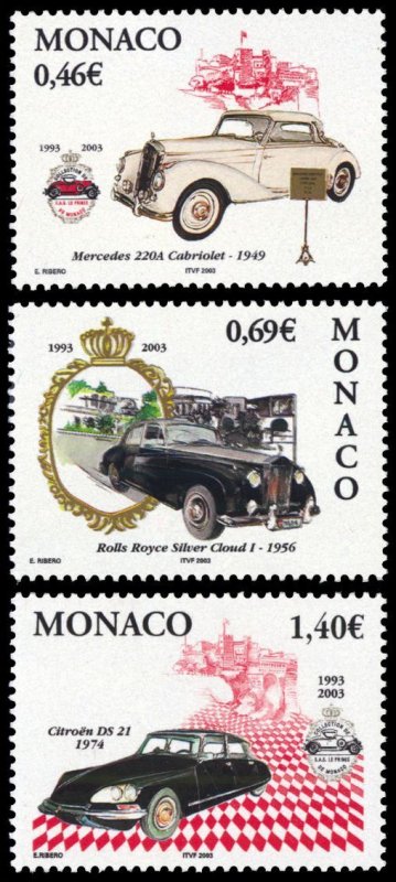 Monaco 2002 Scott #2270-2272 Mint Never Hinged