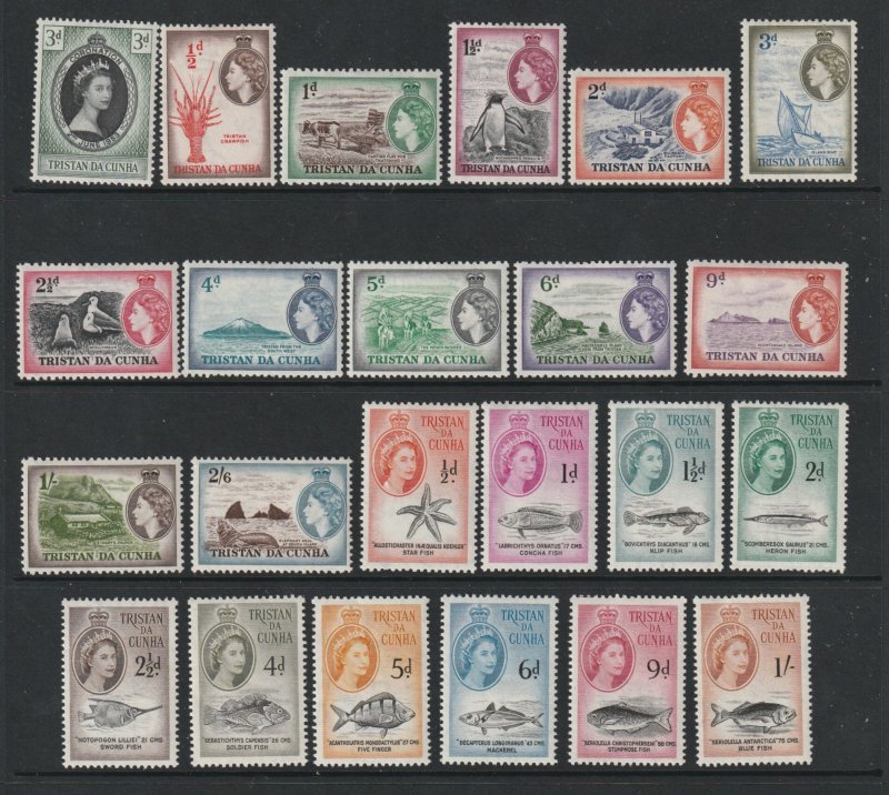 Tristan da Cunha a small MH lot of early QE2