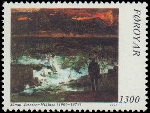 Faroe Islands #228-231, Complete Set(4), 1991, Art, Never Hinged