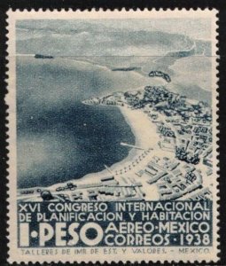 MEXICO Scott # C90 MH - Airmail Stamp - Dark Blue Shade