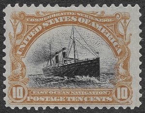 US Stamps Scott #299 MH 10c Pan-American yellow brown & black SCV $115