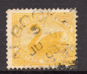 Western Australia Early Swan Type Fair Postmark Fine Used 2d. 064517