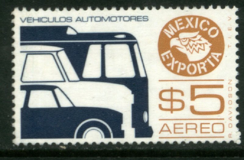 MEXICO Exporta C601, $5P Motor vehic Wmkd Fosfo Paper 2. MINT, NH. F-VF.