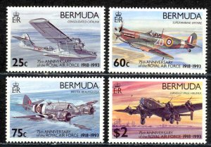 Bermuda Sc# 648-651 MNH 1993 Royal Air Force 75th
