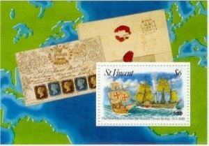 St. Vincent 1992 - Columbus Letter - Souvenir Stamp Sheet - Scott #1763 - MNH