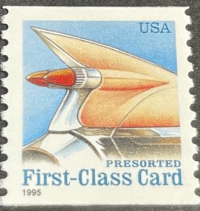 U.S.# 2909-MINT NEVER/HINGED--SINGLE--FIRST CLASS CARD--1995
