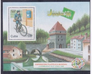 Cuba 3927 MNH 1998 Juvalux 98 World Stamp Expo Luxemburg Souvenir Sheet