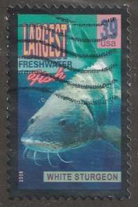 USA,  stamp, Scott#4061,  used, hinged, 0.39 cents, Sturgeon