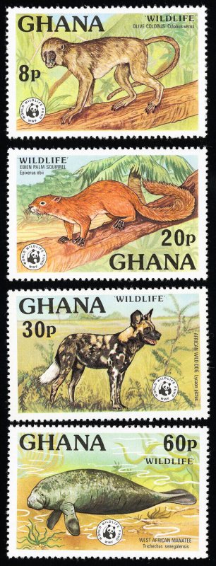 Ghana Stamps # 621-4 MNH XF WWF Scott Value $41.00