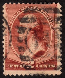 1883, US 2c, Washington, Used, Sc 210