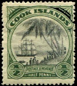 Cook Islands SC# 84a SG#106 Captn Cook Landing 1/2d MH perf 14