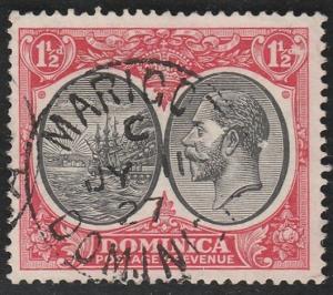 DOMINICA 1927 GV 1½d MARIGOT village cds...................................65821