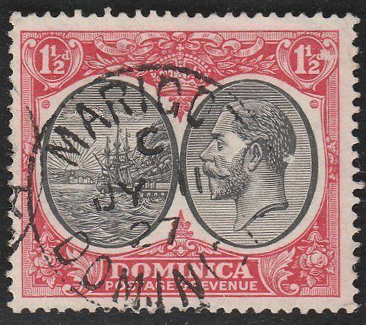 DOMINICA 1927 GV 1½d MARIGOT village cds...................................65821