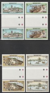 EDSROOM-11298 Bermuda 656-659 MNH 1993 Complete Gutter Pairs Hamilton CV$33