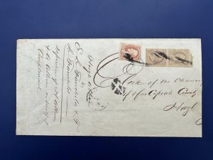 Scott U.S. #148 6c Lincoln and Scott U.S. 153 pair on legal cover