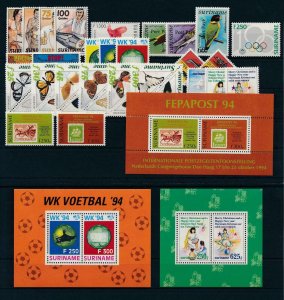 Surinam Suriname 1994 Complete Year Set  MNH