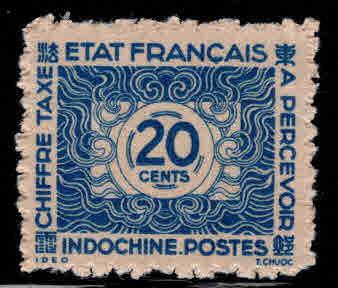 French Indo-China Scott J81 Unused  Postage due