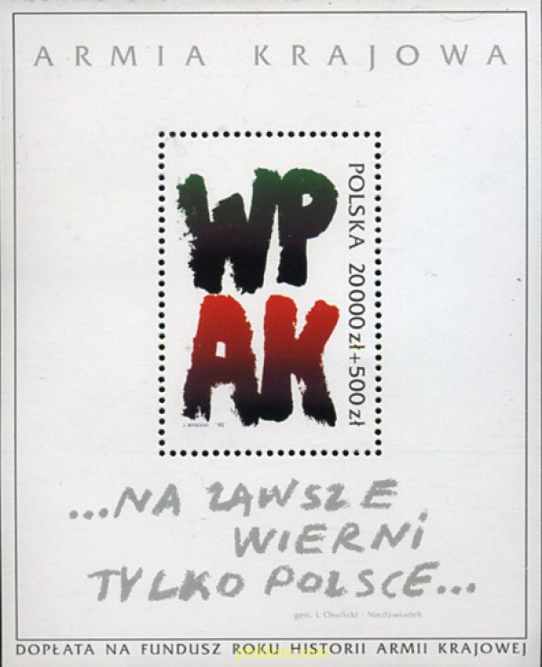 168886 MNH POLONIA 1992 AÑO DE LA ARMADA TERRITORIAL DE LA RESISTENCIA POLACA
