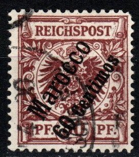 Germany Office in Morocco #6 F-VF Used CV $37.50 (X3085)