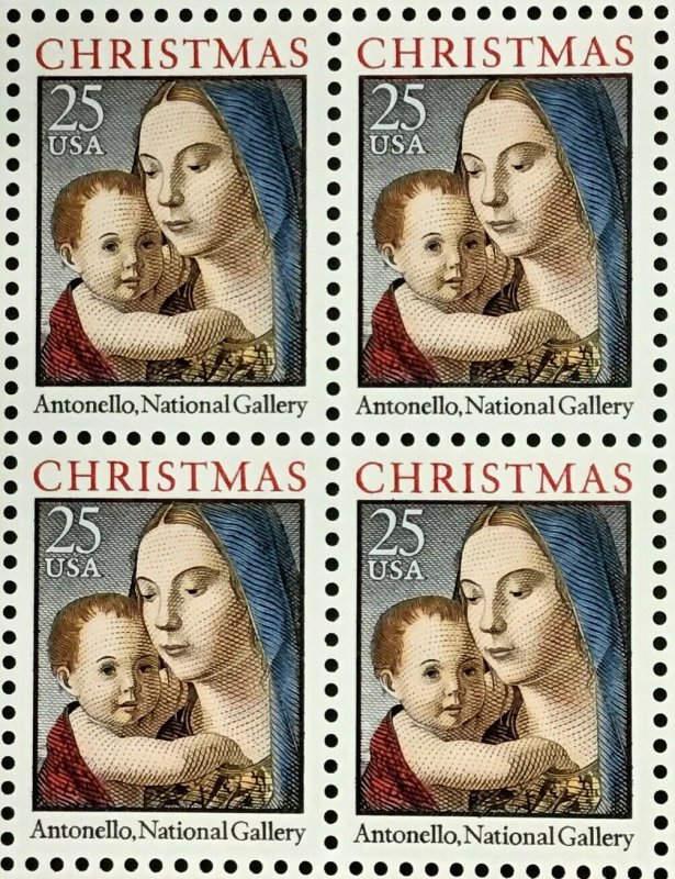 2514  Antonello Madonna & Child  MNH  25 c Sheet of 50 FV $12.50 Issued  1990