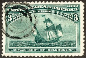 US Stamps # 232 Used Superb Columbian Gem