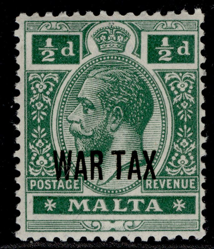 MALTA GV SG92, ½d deep green, M MINT.