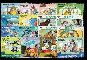 Cartoons Animated Cartoons Disney Nice Selection Topical Stamps 15709-