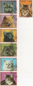 Thematic Stamps Animals - PARAGUAY 1982 CATS 7v used