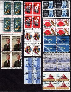 US Blocks of 4. Lot of 10, used. Lot 220312-09