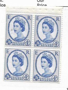 Great Britain #359c Block MNH - Stamp - CAT VALUE $3.75