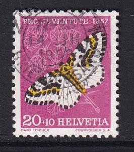 Switzerland  #B269  used 1957  Pro Juventute 20c magpie moth