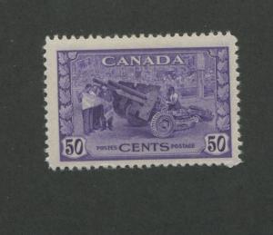 1942 Canada War Munitions Factory Canon NH 50c Postage Stamp #261 CV $50