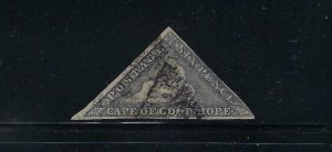 CAPE OF GOOD HOPE SCOTT #5b  (GIBBONS #7C-GRAYISH LILAC ON BLUISH PAPER) -USED